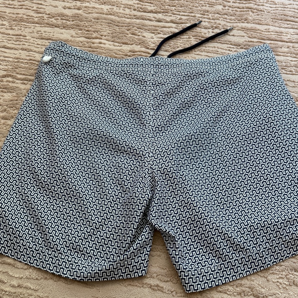 Set of Two J. Crew Olive Green & Navy / White Swim Shorts Size Medium - Picture 10 of 11
